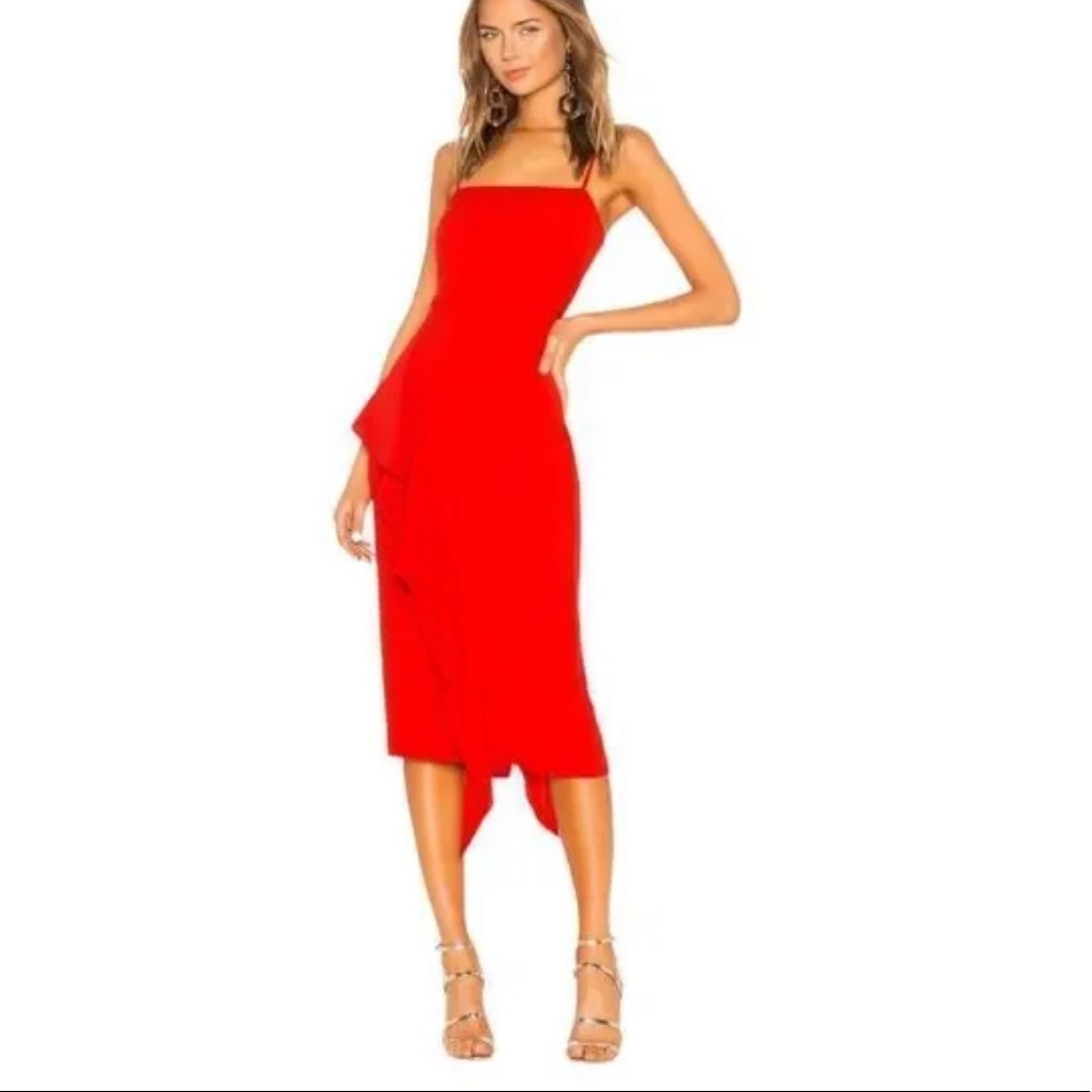 LOVERS + FRIENDS Cleo dress in Red. Xs